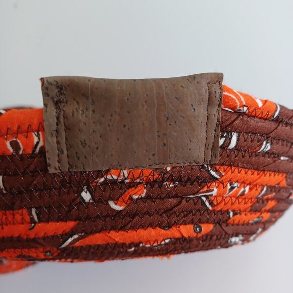 NFL Cleveland Browns Football SET OF 2 Snack Bowls Handmade Coiled Fabric Sewn - Picture 6 of 9